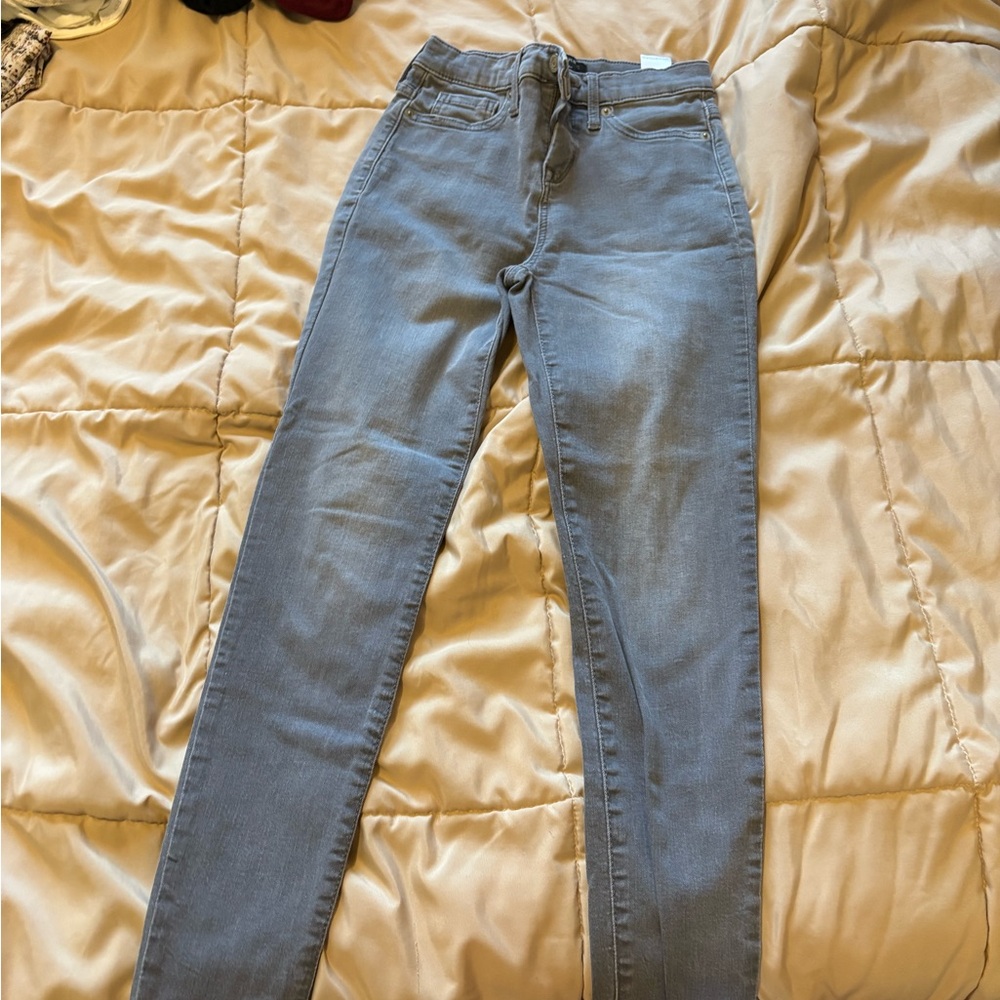 Banana Republic Gray Skinny Jeans High-Rise Stretch